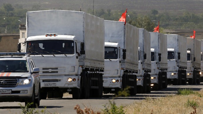 Russia, Ukraine begin to check humanitarian aid trucks - ảnh 1